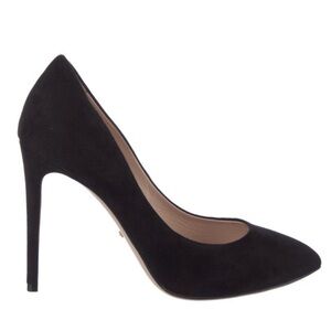 GUCCI Black Suede Pointed Toe Stiletto Heel